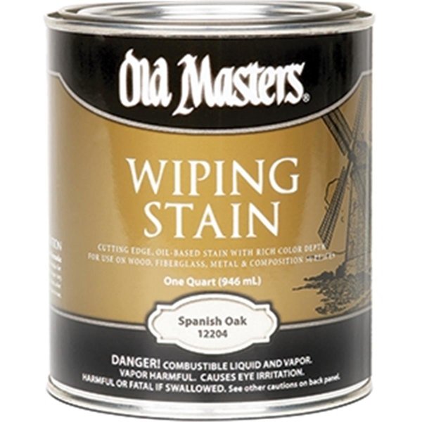 Old Masters 12204 Spanish Oak Wiping 240 Voc Stain - 1 Quart OL327334